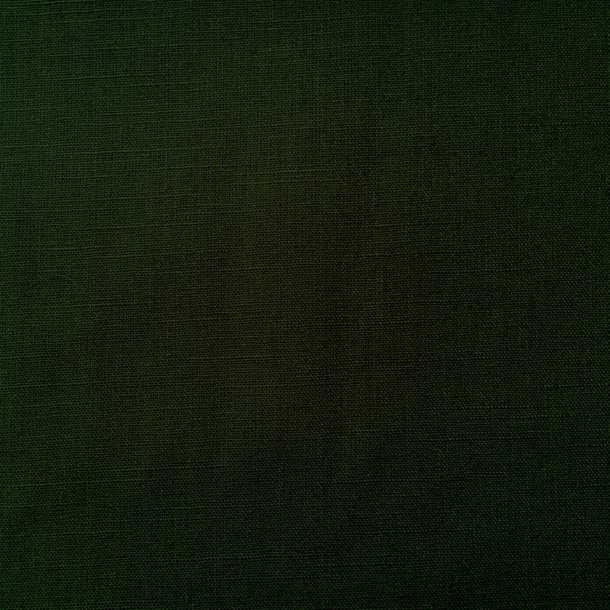 Dark Green Cotton Linen Blend Fabric - $30 Per Metre