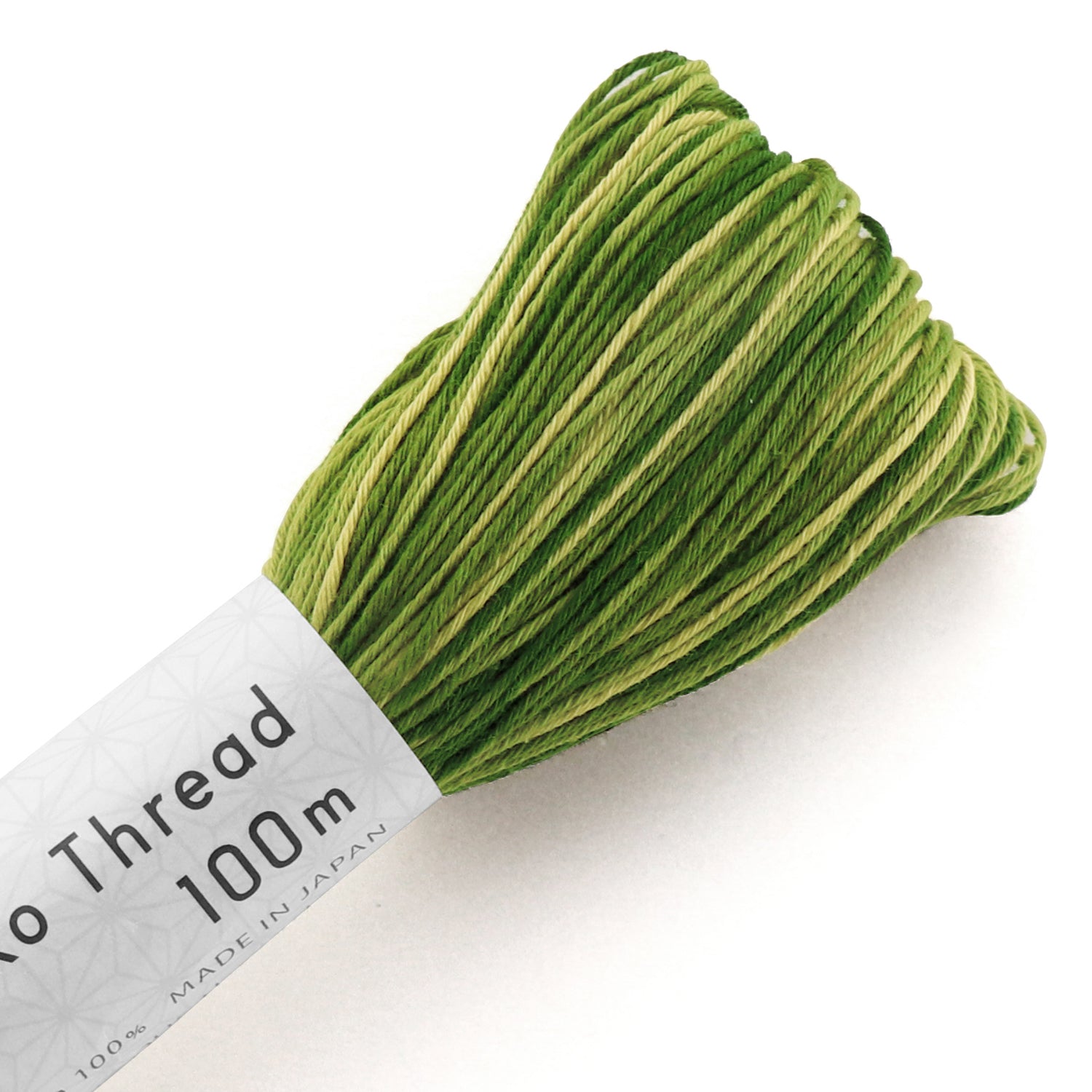 Olympus Sashiko Variegated Thread 100m ST155 Green Grasses