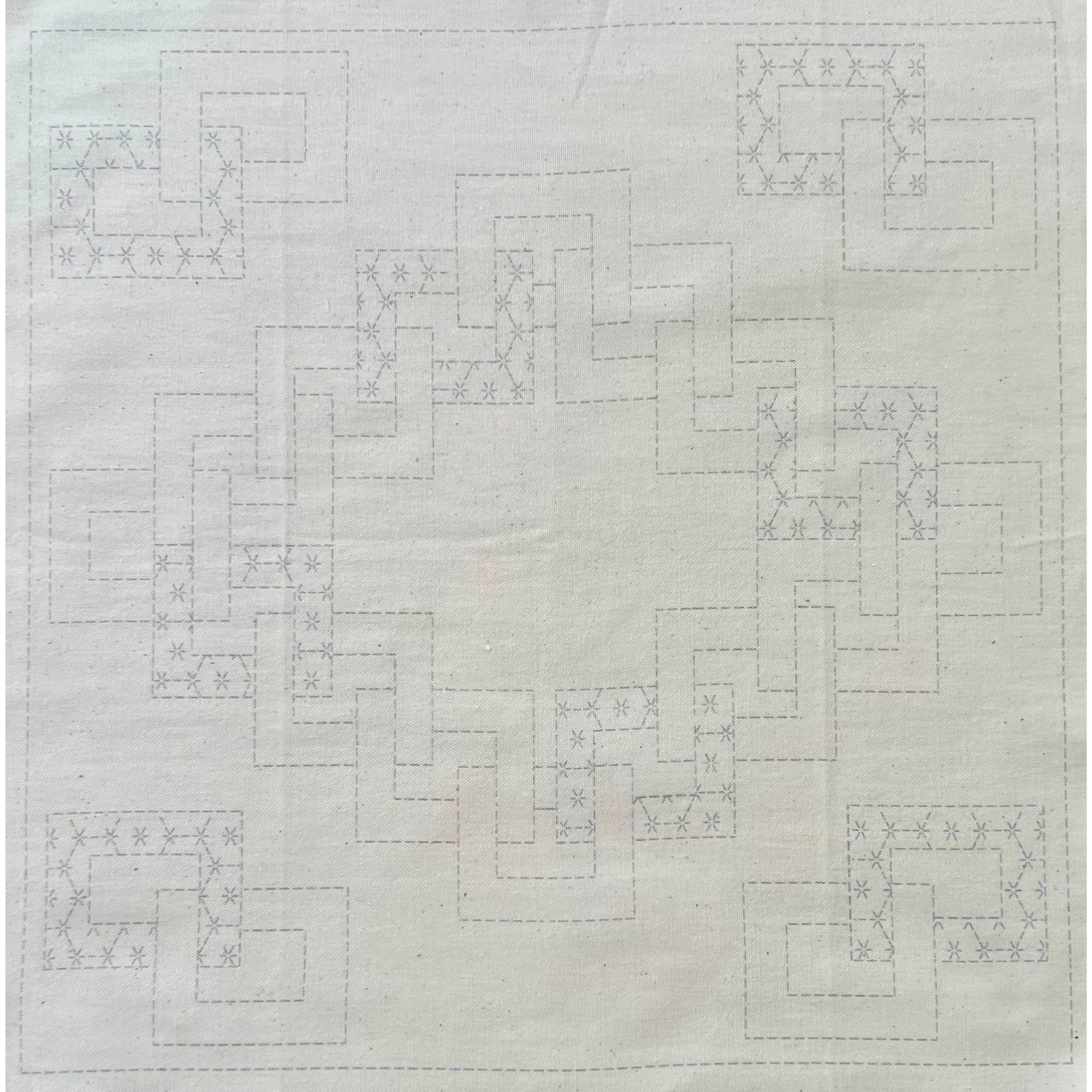 Springtime Sampler PATT#3 - Sashiko Panel