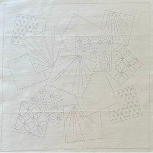 Springtime Sampler PATT#6 - Sashiko Panel