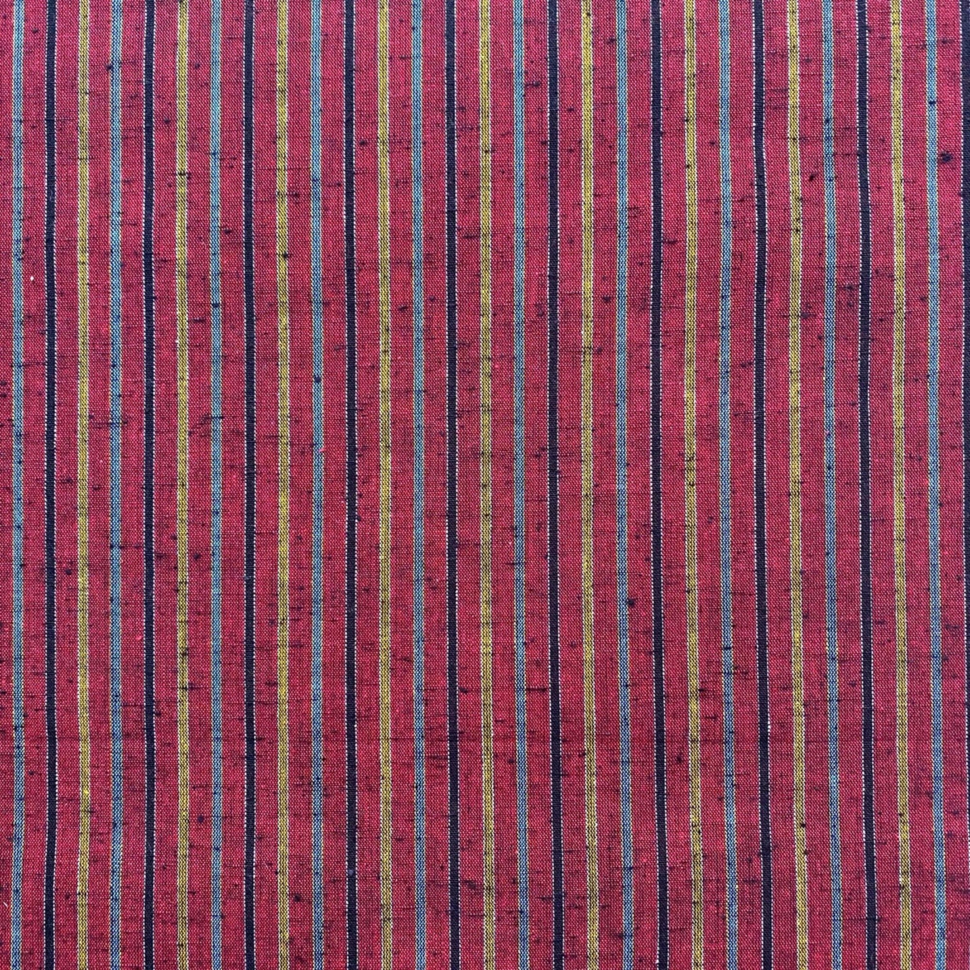 Nukumori Shima Tsumugi Cherry Striped Fabric $18 Per Meter