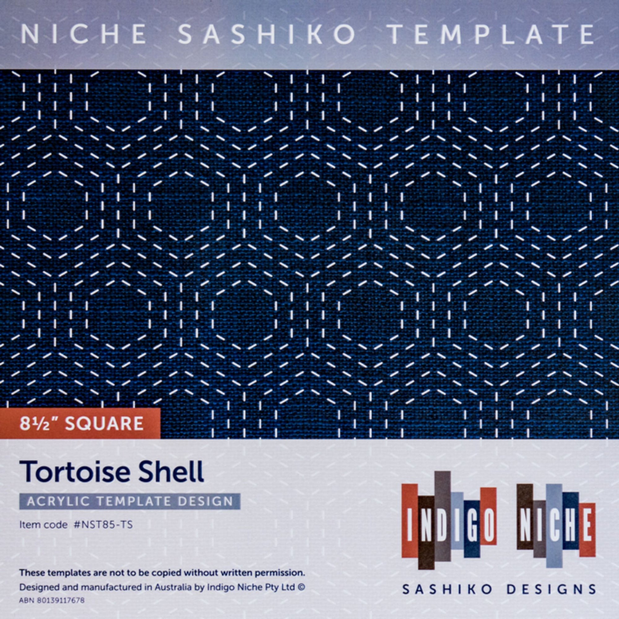 Tortoise Shell - 8.5" Niche Sashiko Template