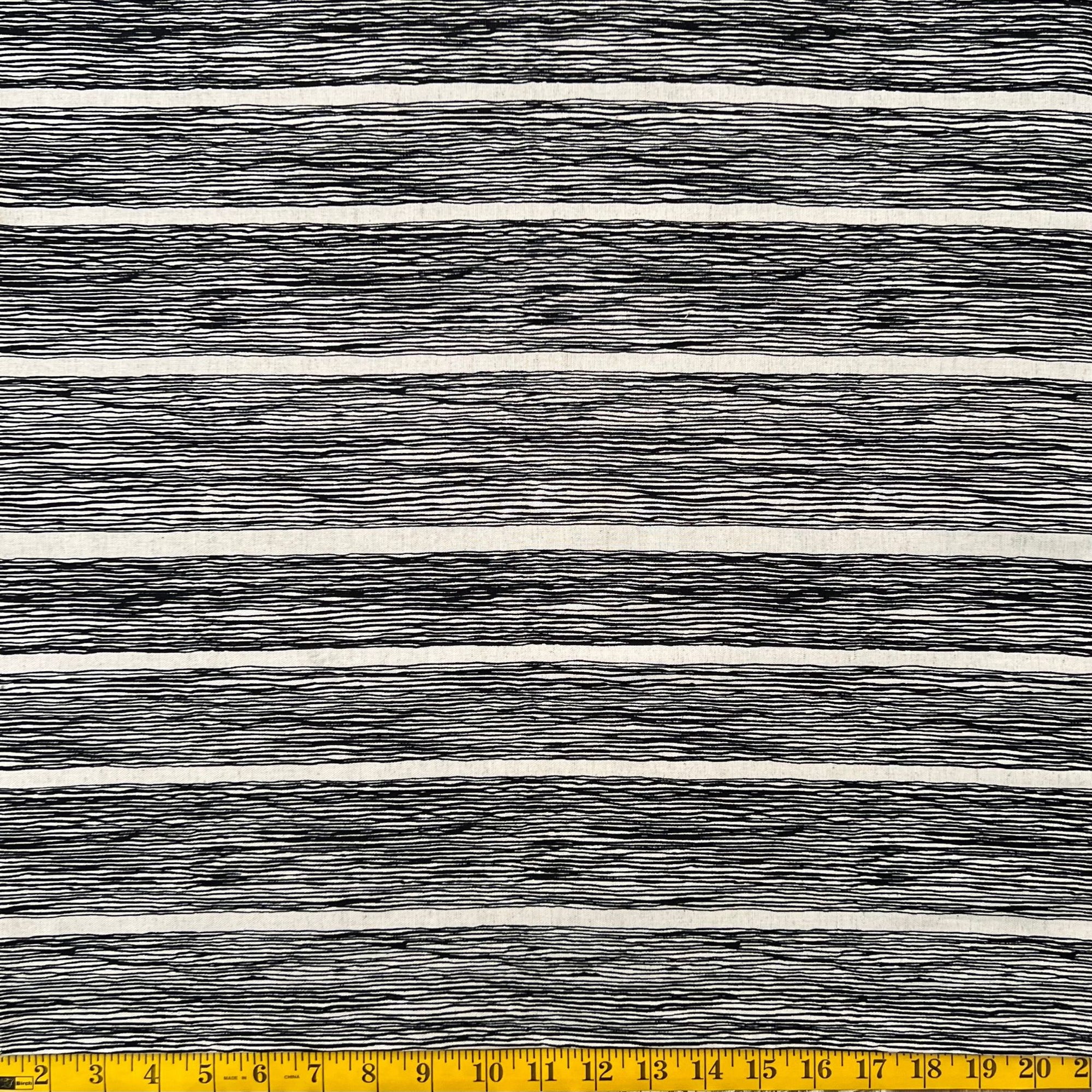 Black Rain Print Fabric - 1M Pre-Cut