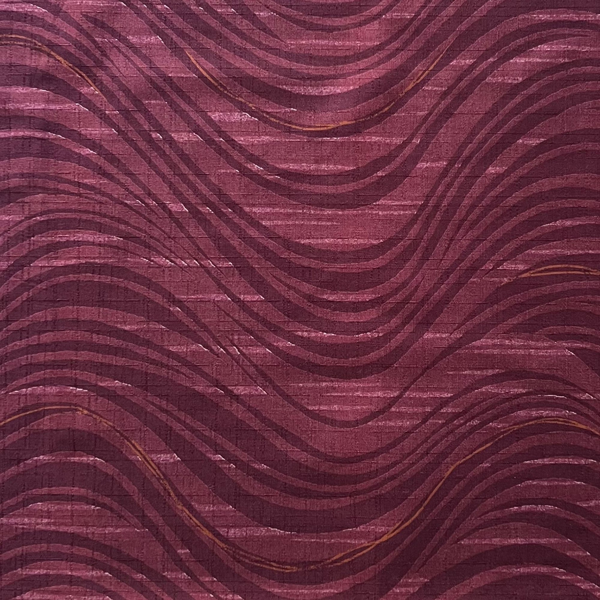 Maroon Wave Fabric - 1M Pre-Cut