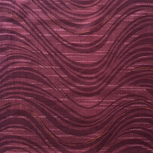 Maroon Wave Fabric - 1M Pre-Cut