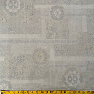 Mosaic Florals Grey- Dobby Weave Fabric - $32 Per Metre