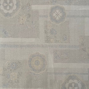 Mosaic Florals Grey- Dobby Weave Fabric - $32 Per Metre