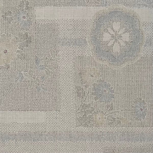 Mosaic Florals Grey- Dobby Weave Fabric - $32 Per Metre