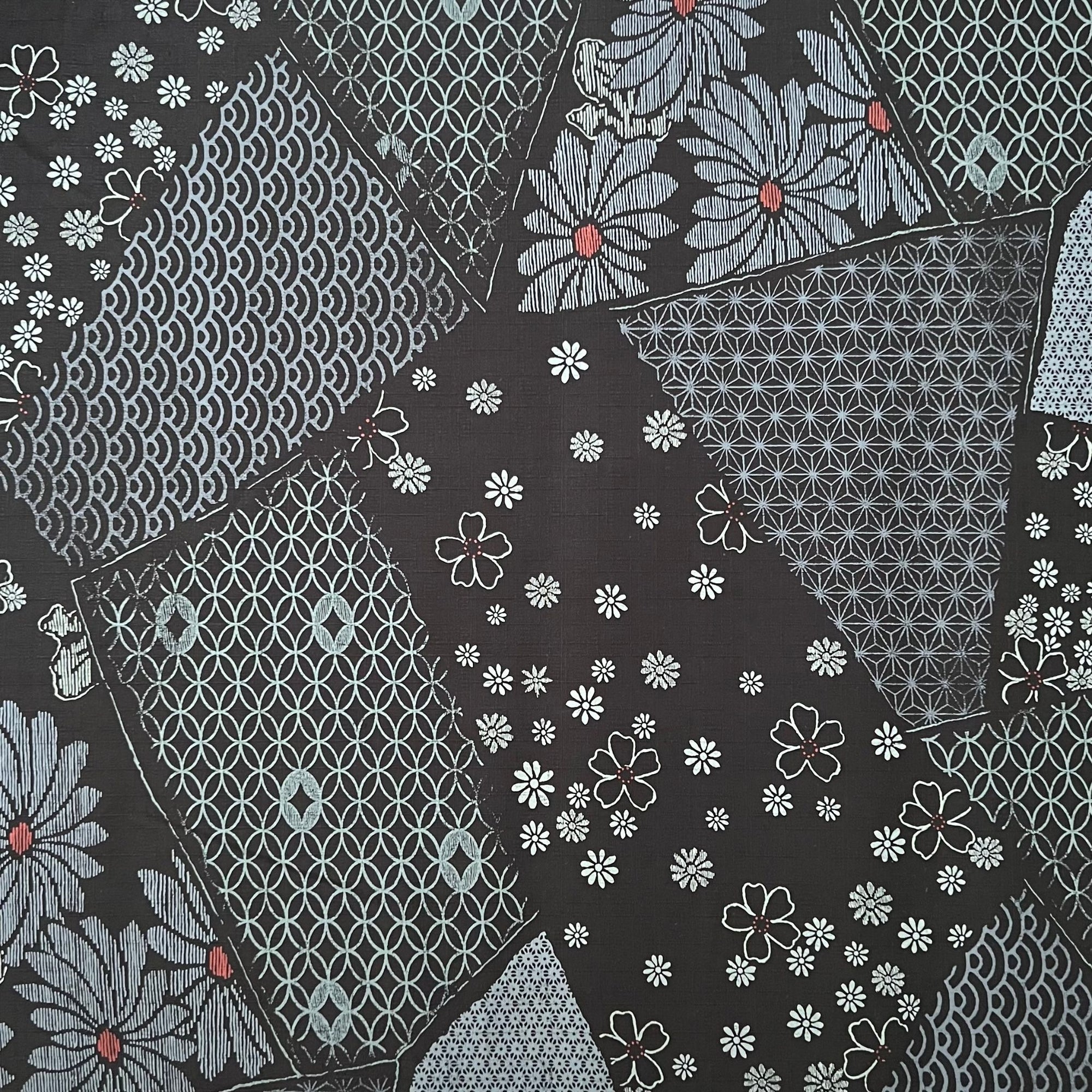 Floral Wagara - Dobby Weave Fabric - $36 Per Metre