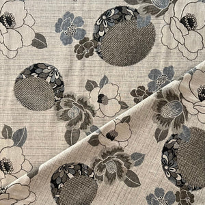 Camelia & Raindrops - Double Woven Fabric - $44 Per Metre