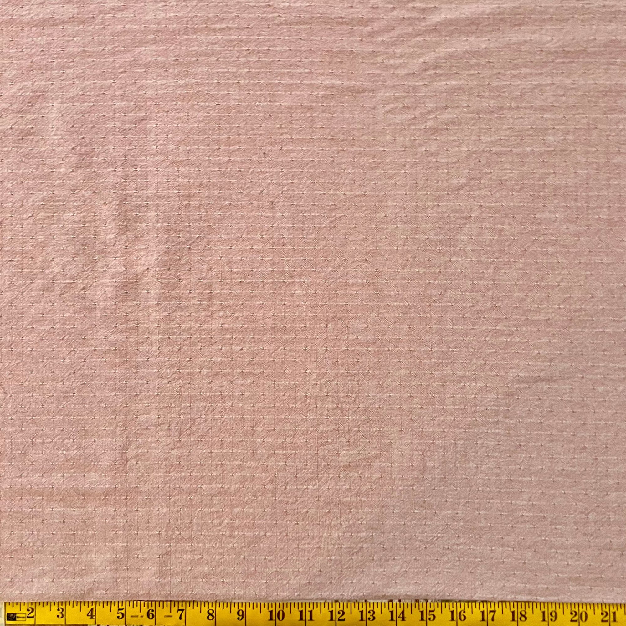 Subtle Spots Pink Coral - Yarn-Dyed Fabric - $44 Per Metre