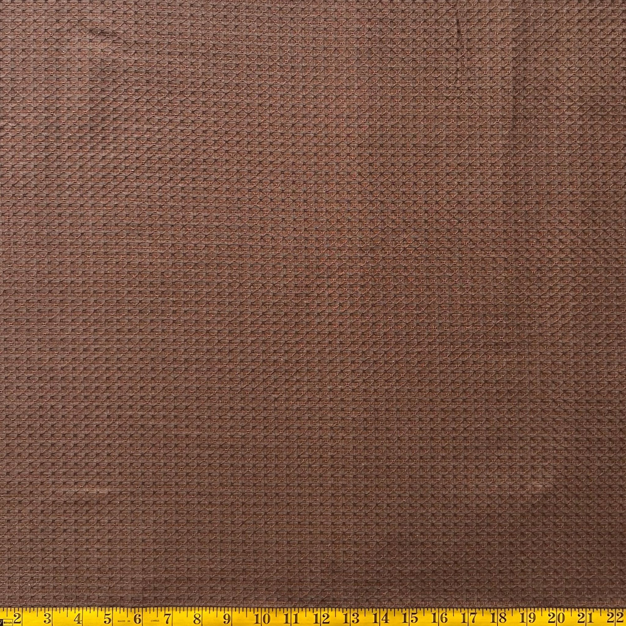 Brown Check - Yarn-Dyed Fabric - $32 Per Metre