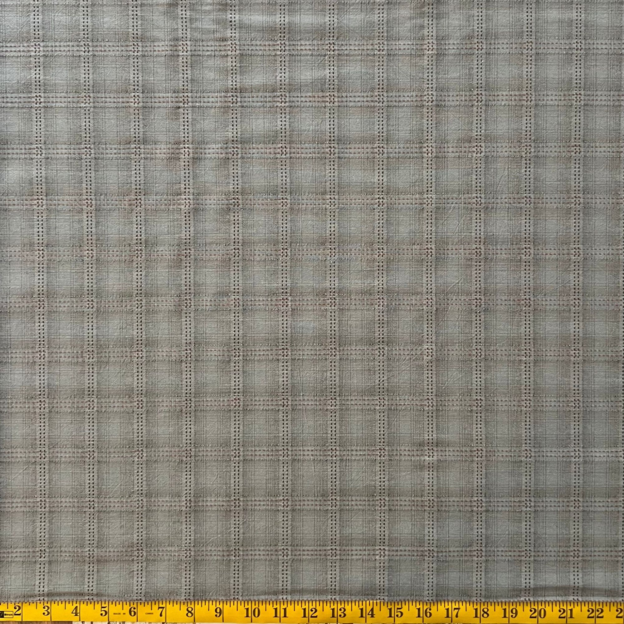 Brown & Terracotta Check - Yarn-Dyed Fabric - $44 Per Metre