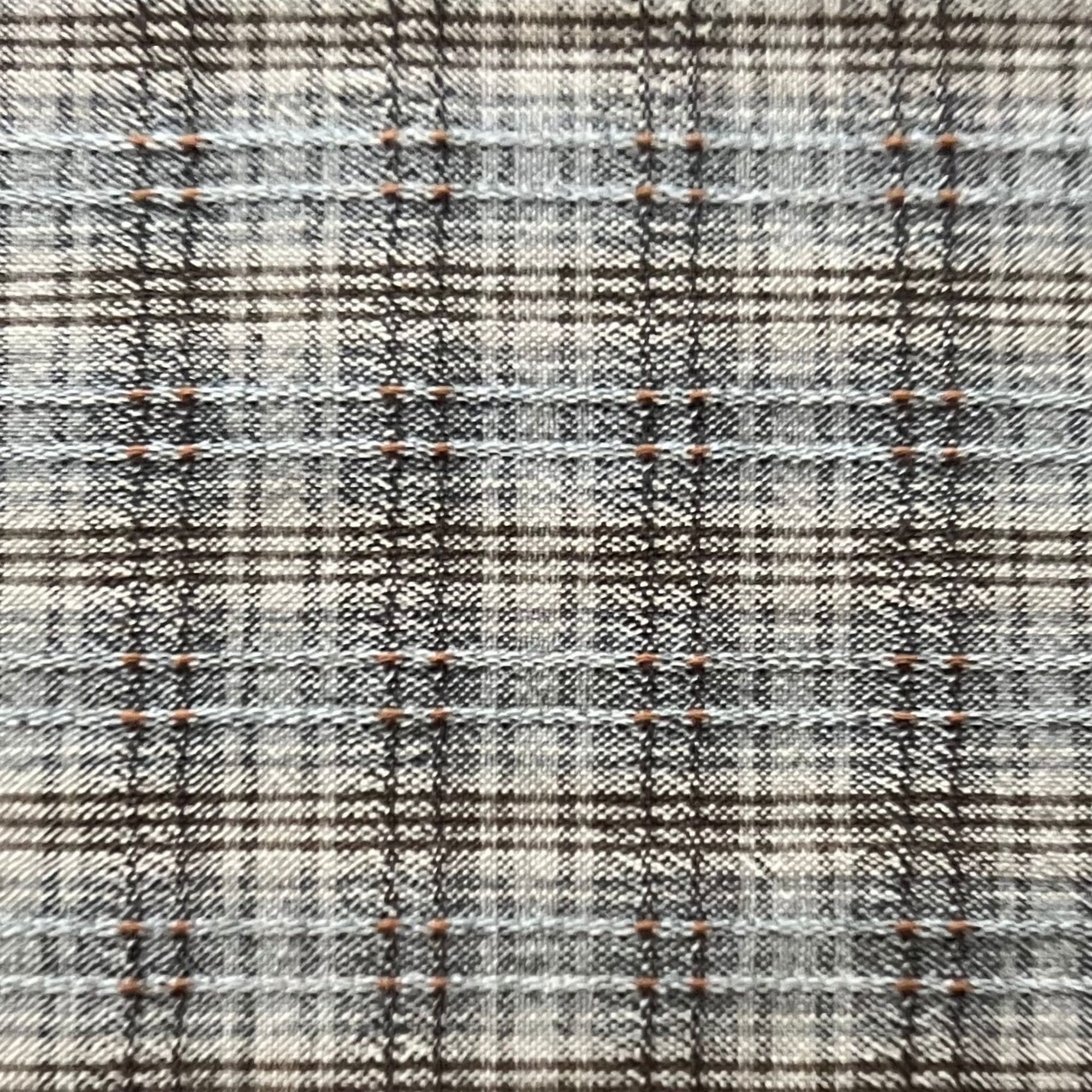 Blue Textured Check - Yarn-Dyed Fabric - $38 Per Metre