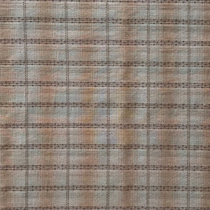 Brown & Grey Rectangle Check - Yarn-Dyed Fabric - $32 Per Metre