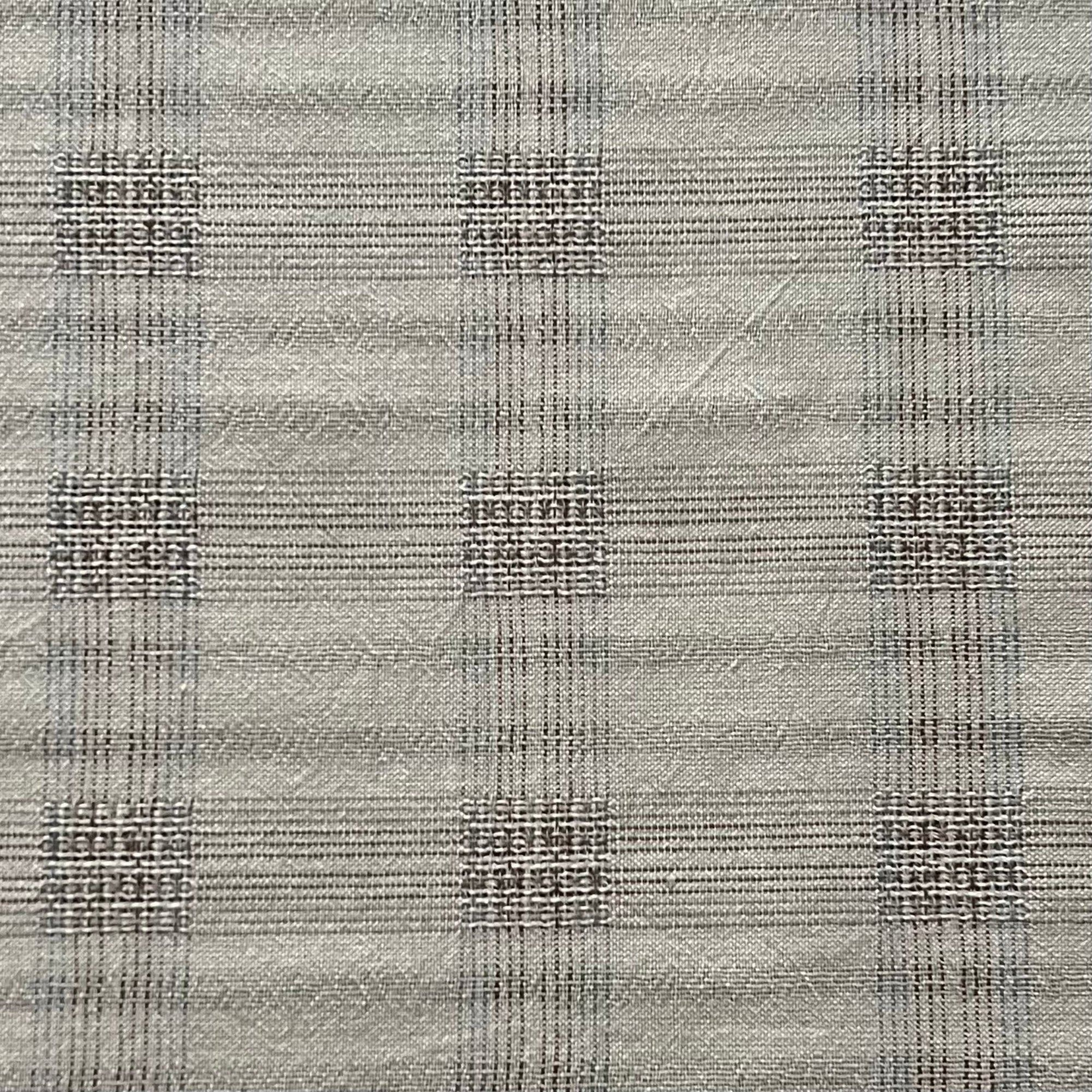 Grey Check - Yarn-Dyed Fabric - $42 Per Metre