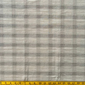 Beige Check - Yarn-Dyed Fabric - $42 Per Metre