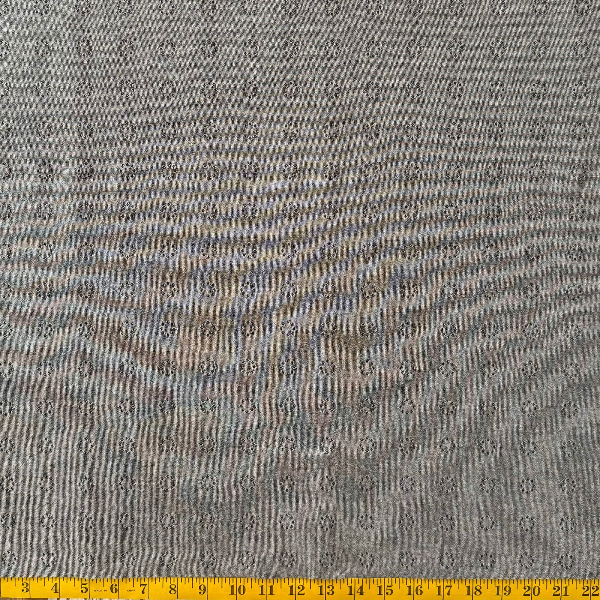 Dotted Grey - Yarn-Dyed Fabric - $42 Per Metre