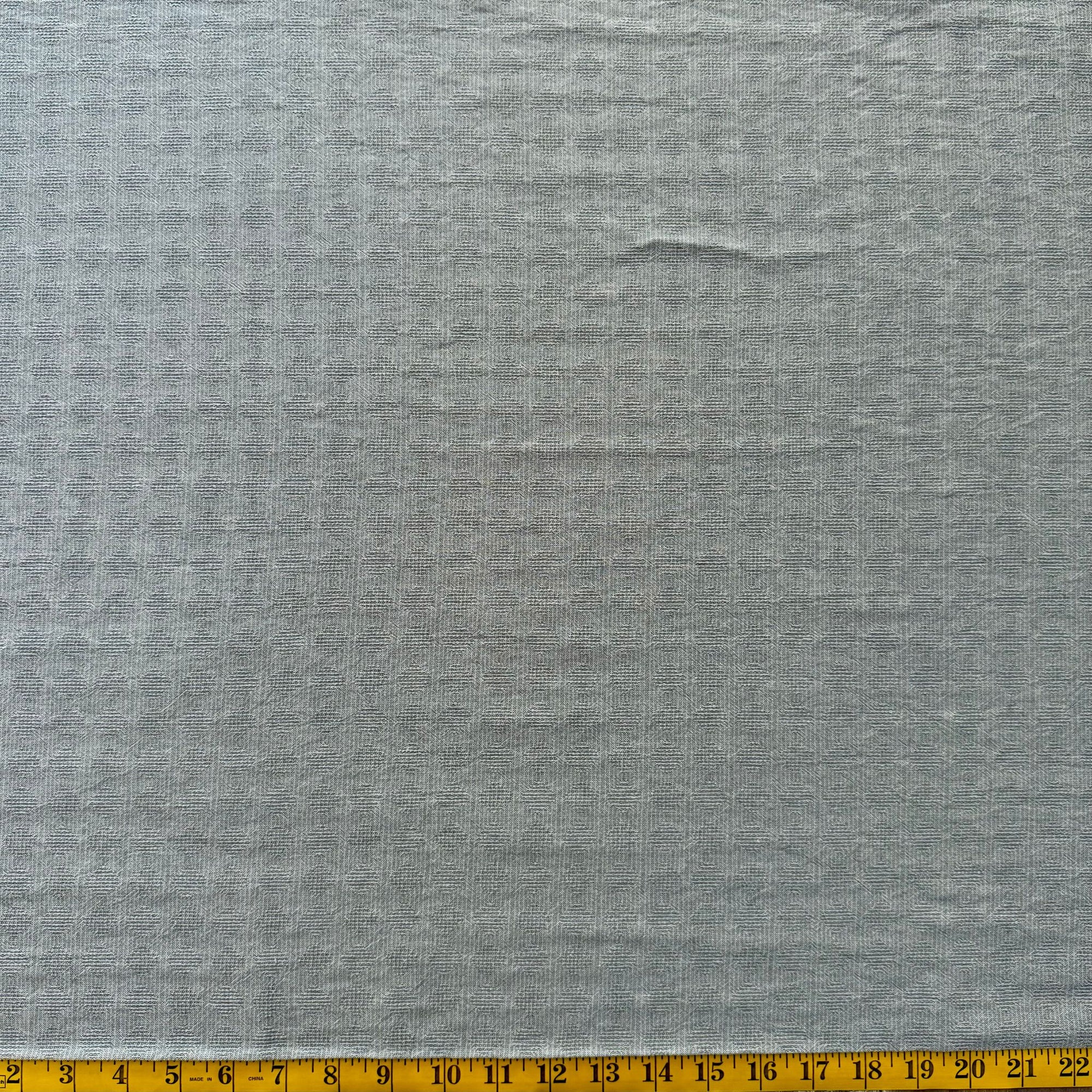 Subtle Grey Diamonds - Yarn-Dyed Fabric - $44 Per Metre