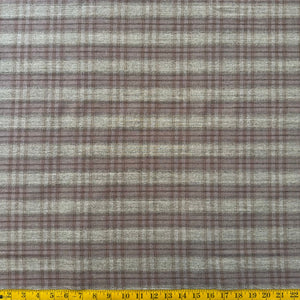 Pink & Brown Plaid - Yarn-Dyed Fabric - $36 Per Metre