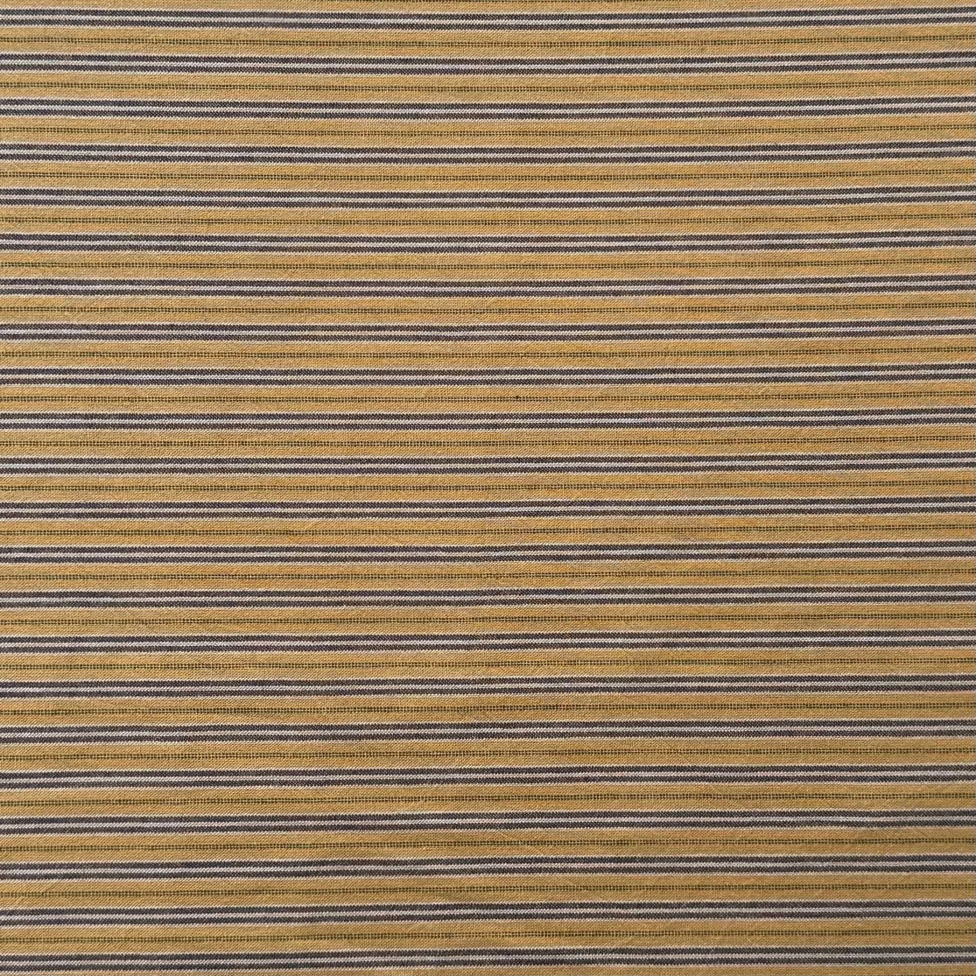 Mustard Woven Stripe - Yarn-Dyed Fabric - $42 Per Metre