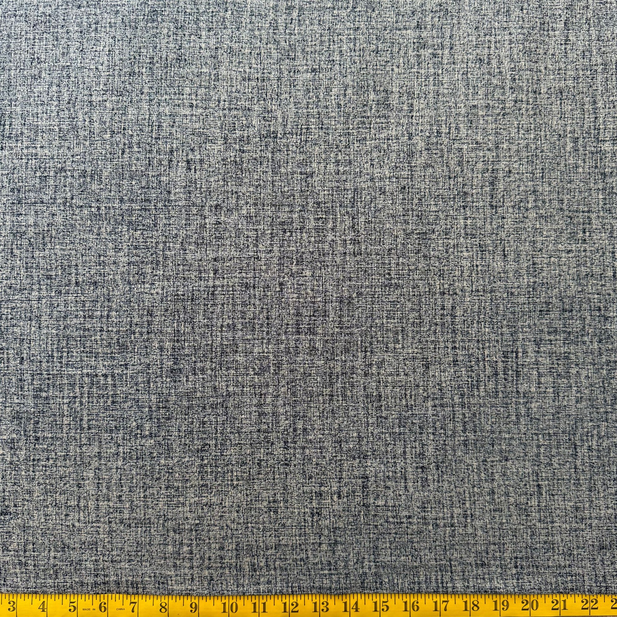 Indigo & Cream Hessian - Cotton Print Fabric - $32 Per Metre