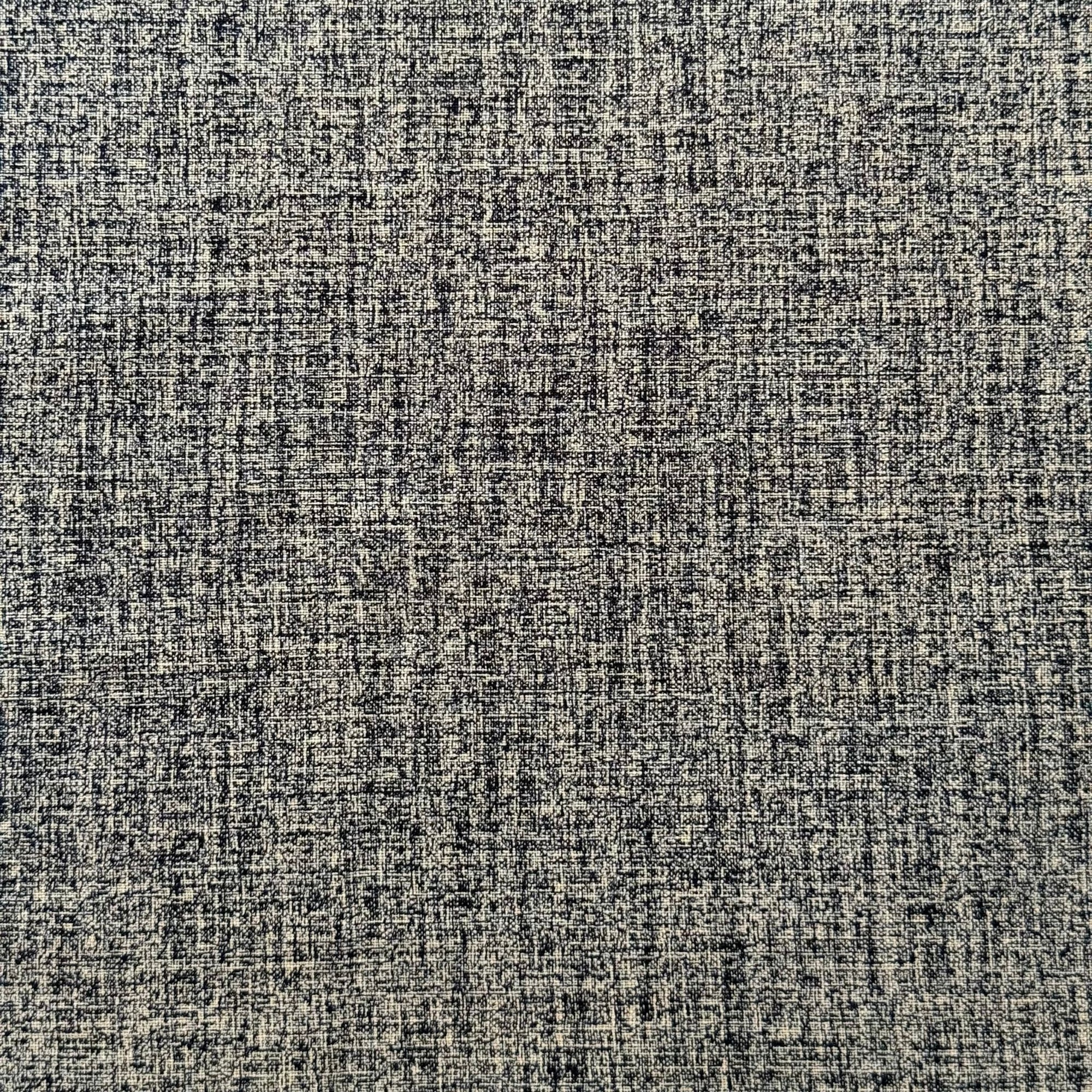 Indigo & Cream Hessian - Cotton Print Fabric - $32 Per Metre