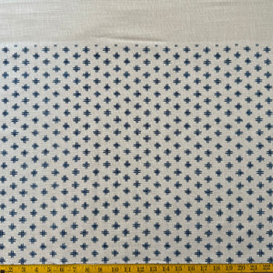 Creamy Cross Hatch - Cotton Print Fabric - $55 Per Metre