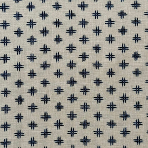 Creamy Cross Hatch - Cotton Print Fabric - $55 Per Metre