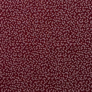 Deep Red Scattered Petals - Cotton Print Fabric - $45 Per Metre