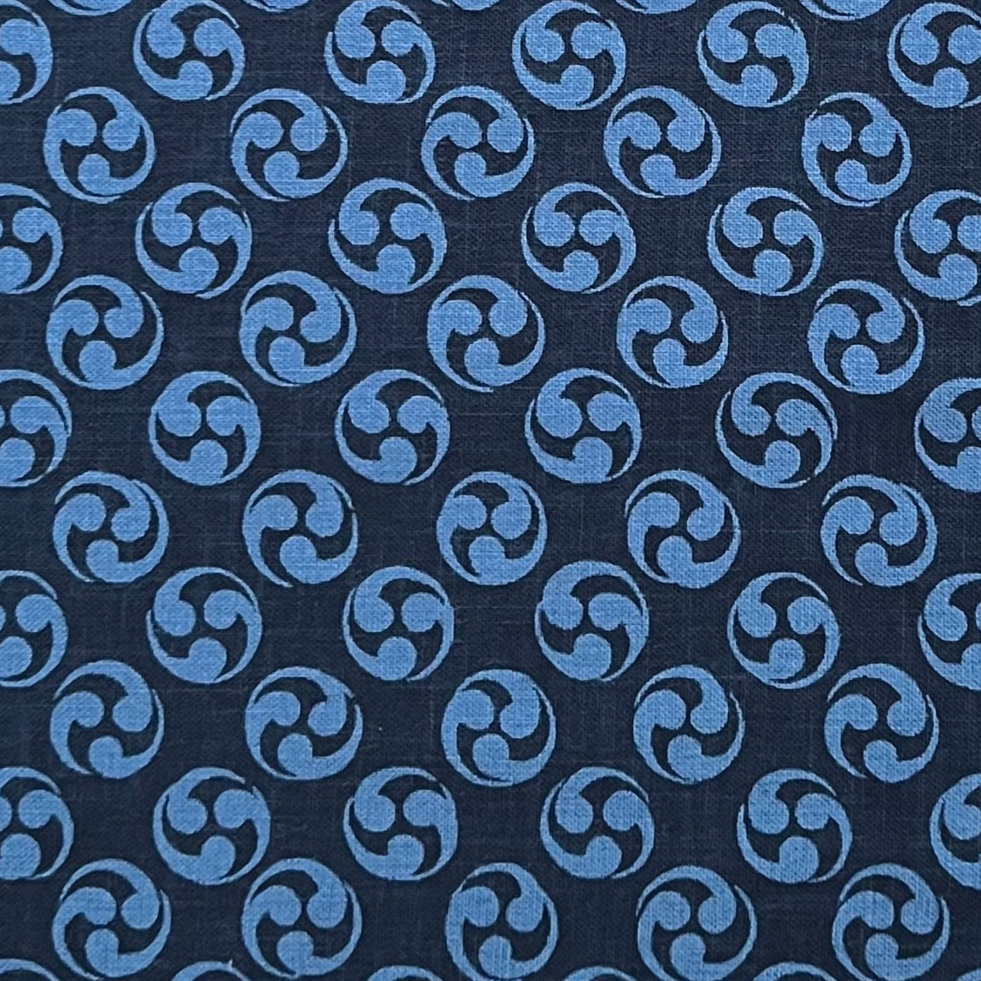 Indigo Dreaming Swirls - Cotton Print Fabric - $55 Per Metre