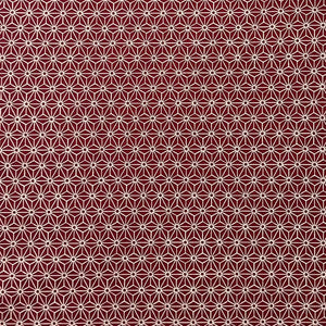 Classic Asanoha Red - Cotton Print Fabric - $30 Per Metre