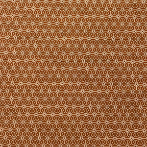 Classic Asanoha Burnt Gold - Cotton Print Fabric - $30 Per Metre