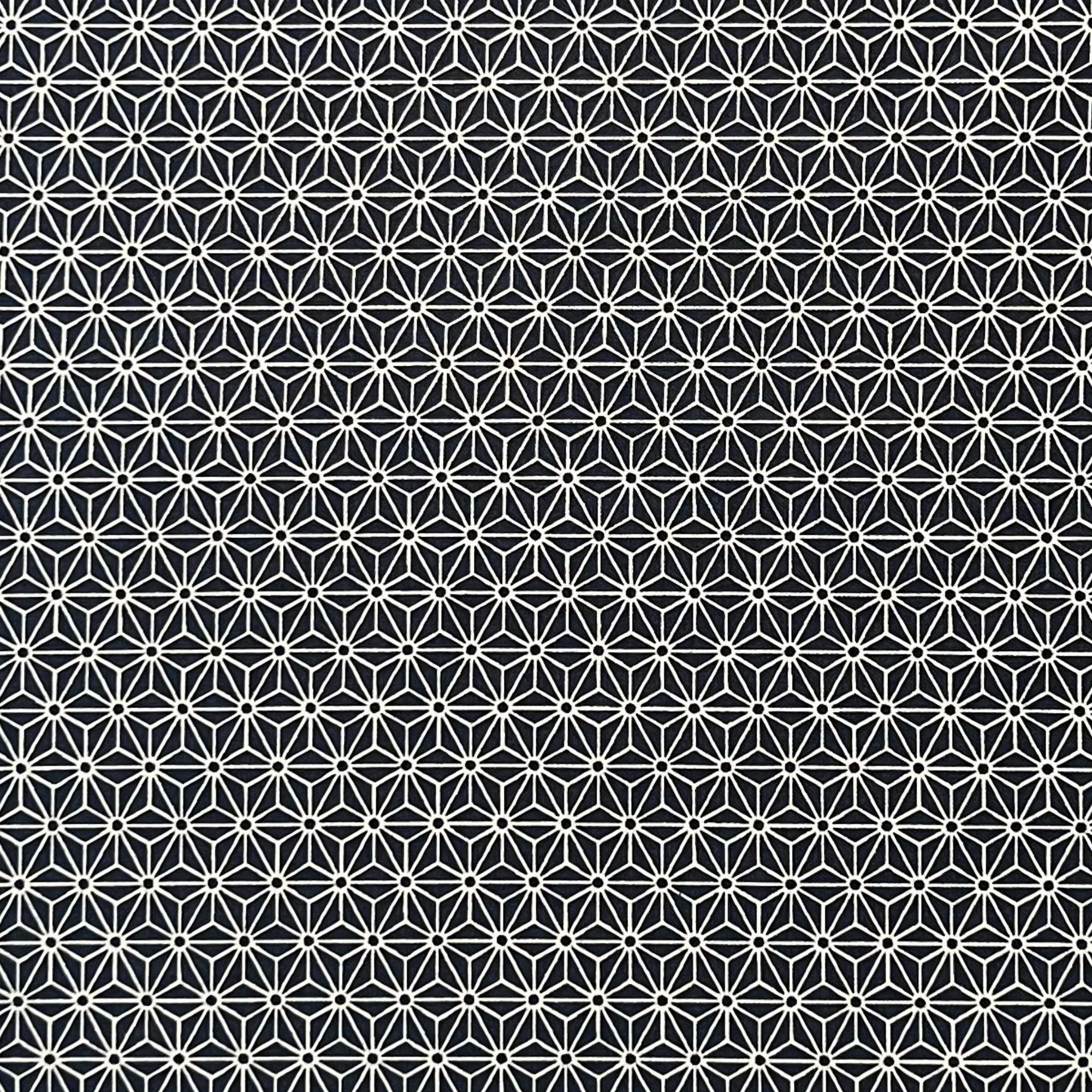 Classic Asanoha Blue - Cotton Print Fabric - $30 Per Metre