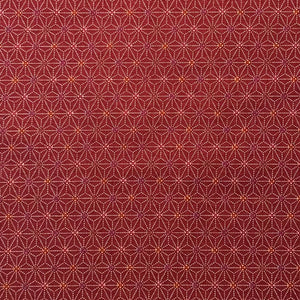 Spotted Asanoha Red - Cotton Print Fabric - $30 Per Metre