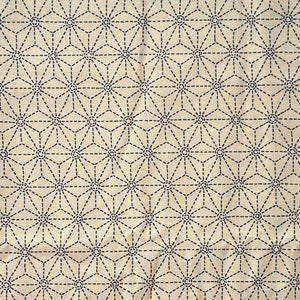 Broken Asanoha Cream - Cotton Print Fabric - $30 Per Metre