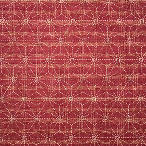 Large Broken Asanoha Red - Cotton Print Fabric - $32 Per Metre