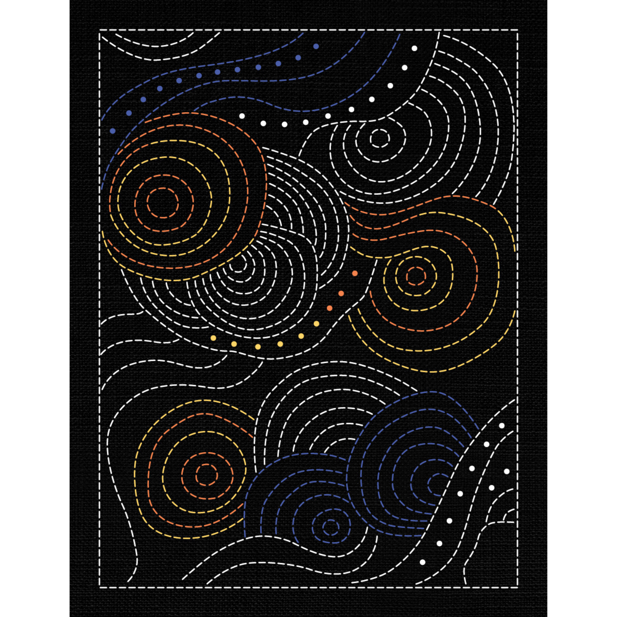 Threaded Dreaming Sml - Sashiko Panel