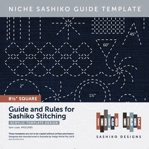 Guide & Rules for Sashiko Stitching - 8.5" Niche Sashiko Template