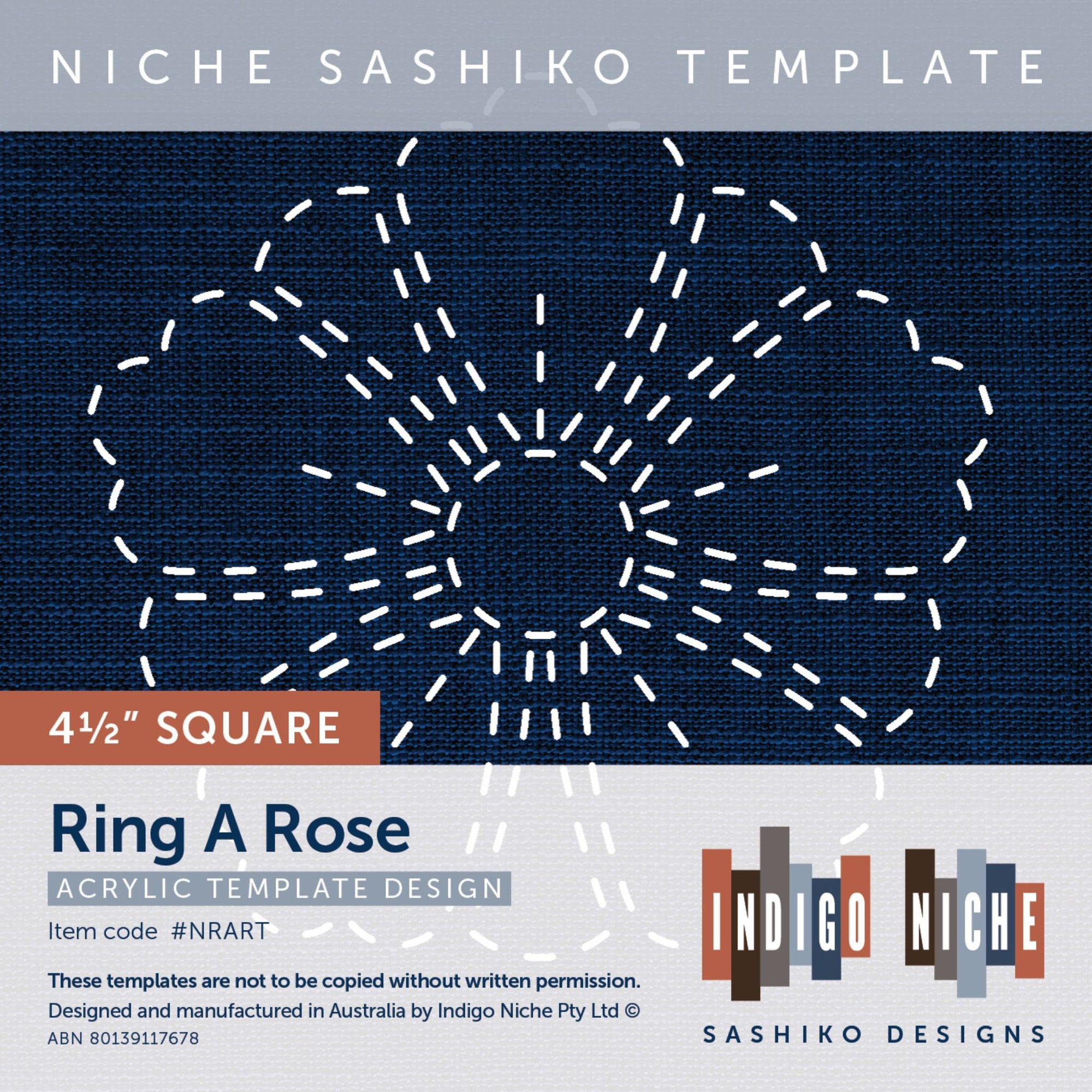 Ring A Rose Kamon - 4.5" Niche Sashiko Template