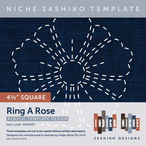 Ring A Rose Kamon - 4.5" Niche Sashiko Template