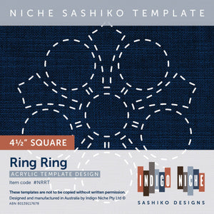 Ring Ring Kamon - 4.5" Niche Sashiko Template