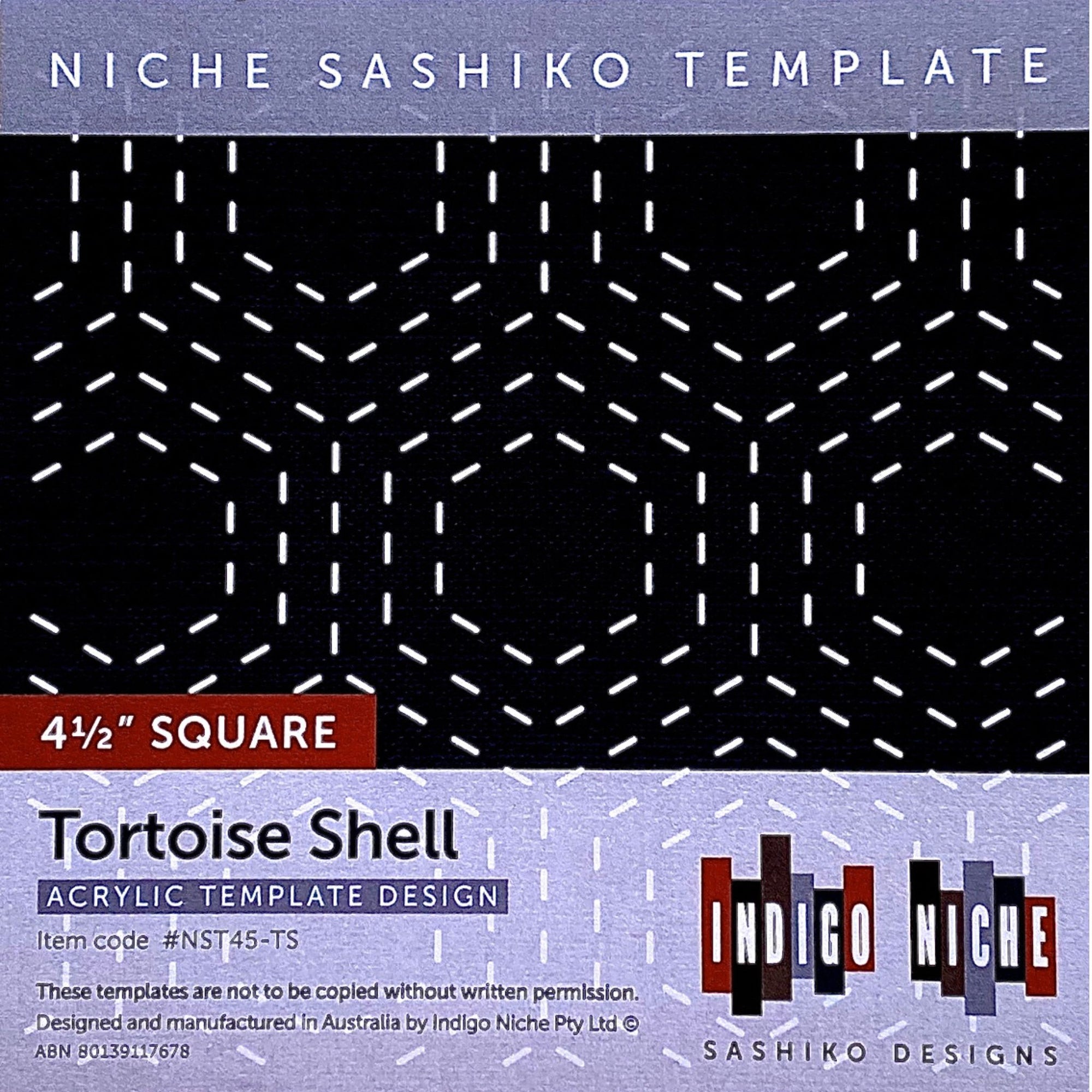 Tortoise Shell - 4.5" Niche Sashiko Template