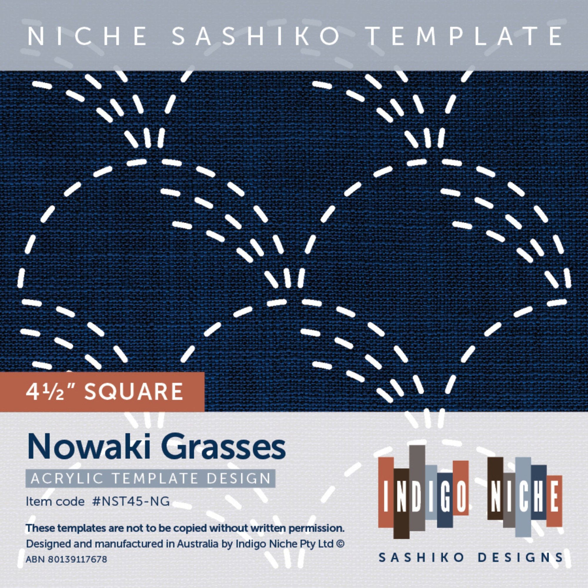 Nowaki Grasses - 4.5" Niche Sashiko Template