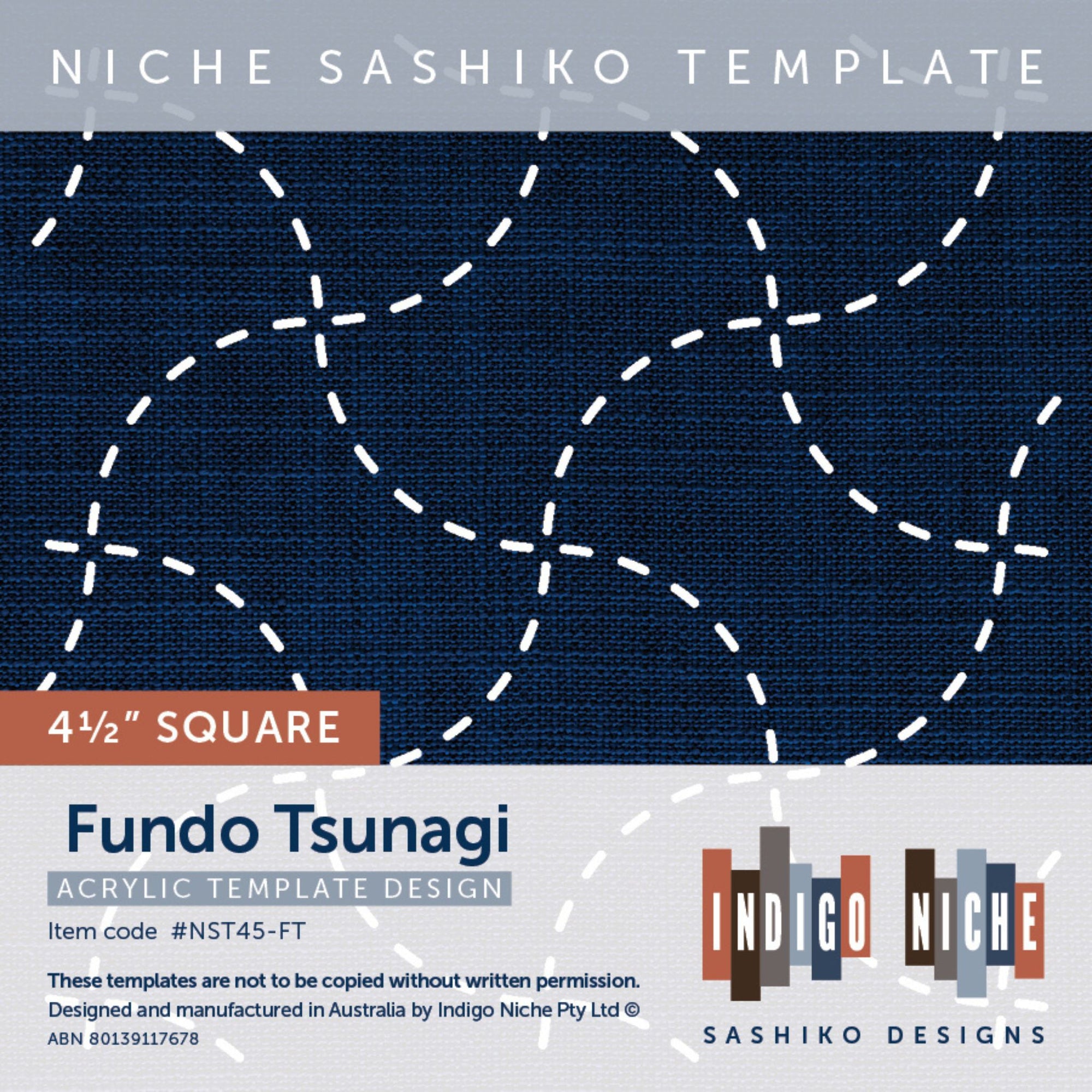 Fundo Tsunagi - 4.5" Niche Sashiko Template