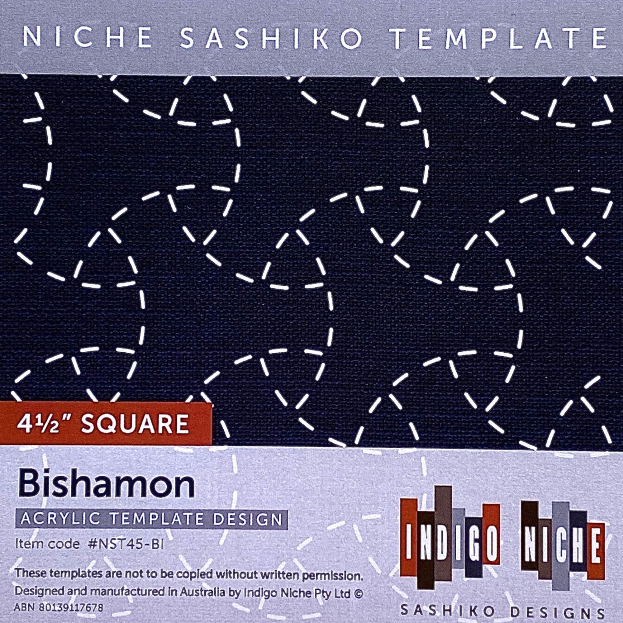 Bishamon - 4.5" Niche Sashiko Template