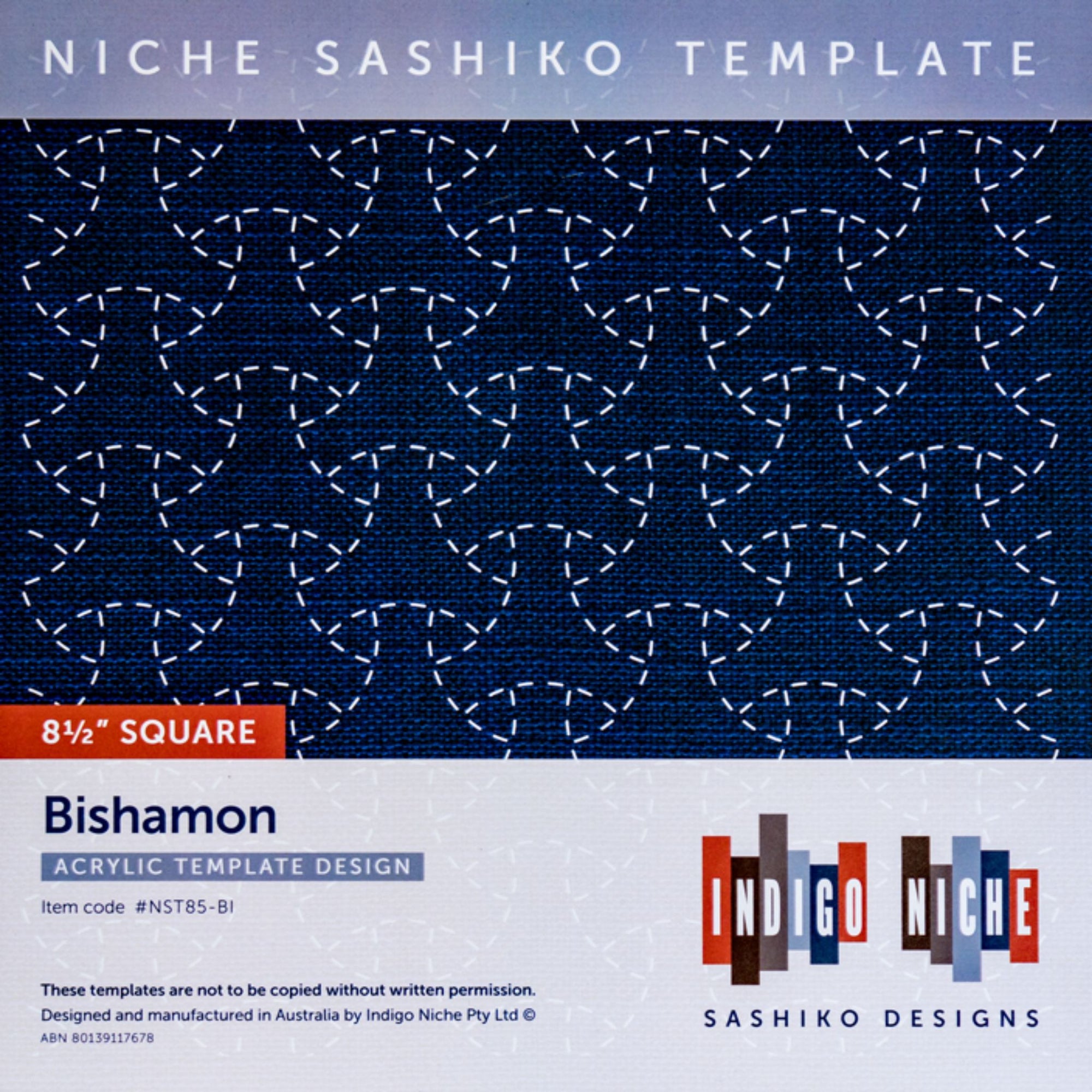 Bishamon - 8.5" Niche Sashiko Template