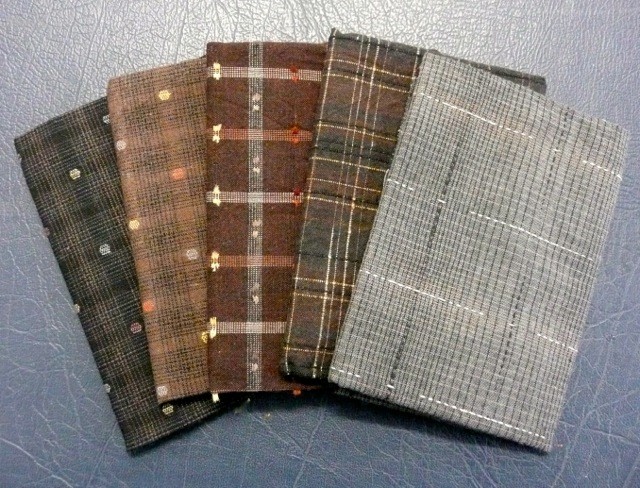 dark taupe pre cut yarn dyed fabrics