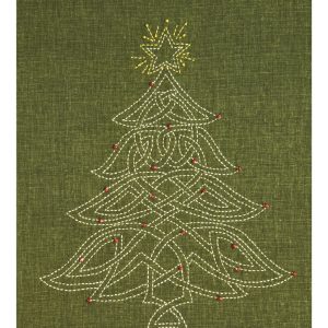 SASHIKO TREE / Hitomezashsi Sashiko Christmas tree with 14