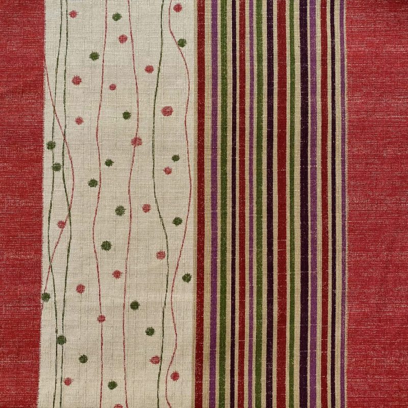 spotted striped dobby weave japanese fabric red